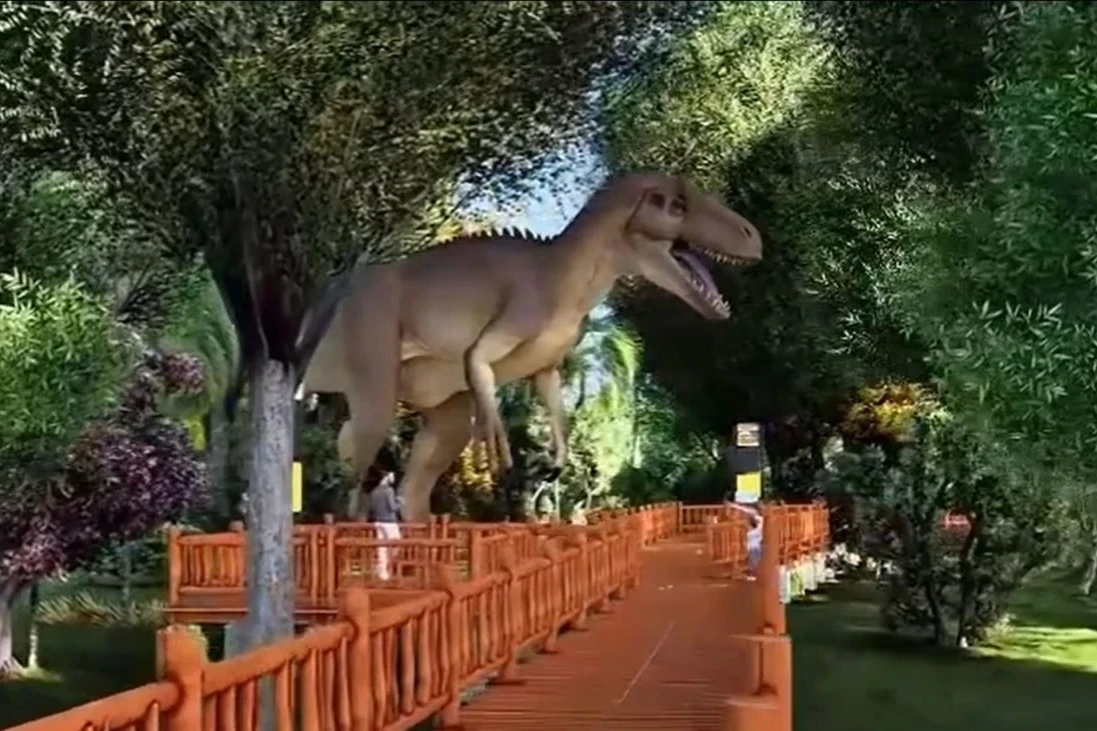 Parque com T-Rex de dez metros e dinossauros animatrônicos será inaugurado neste sábado em Araranguá🔎